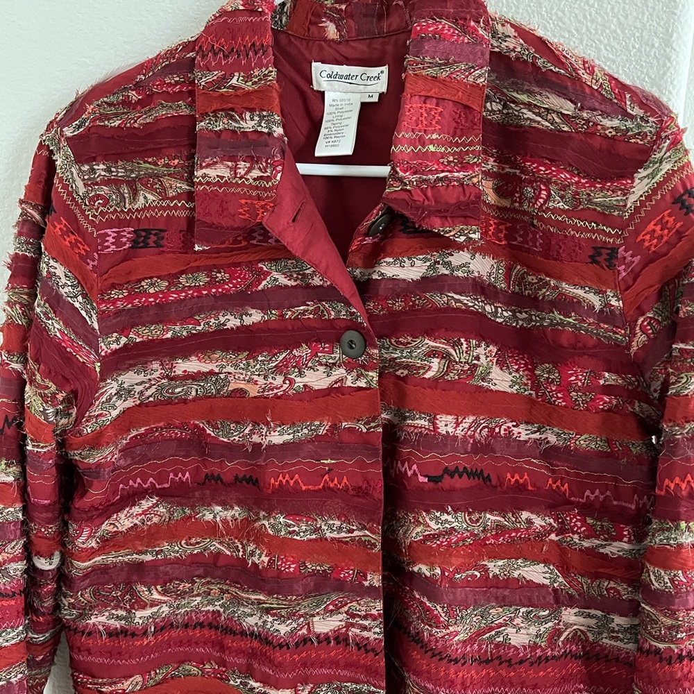 Fall ready artsy Coldwater Creek jacket